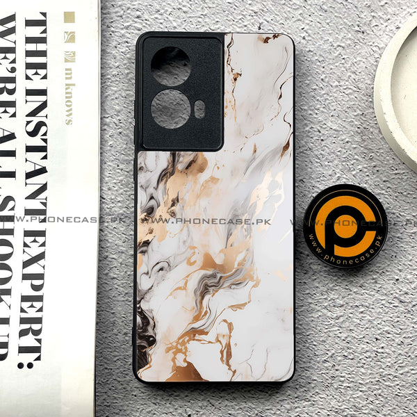 Moto G85 - Liquid Marble Series - Premium Printed Glass soft Bumper shock Proof Case