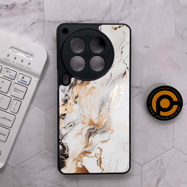 Tecno Camon 30 Premier - Liquid Marble Series - Premium Metal Printed soft Bumper shock Proof Case