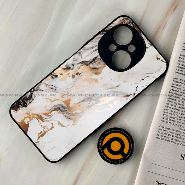 Tecno Spark Go 1 - Liquid Marble Design 1- Premium Printed Glass soft Bumper shock Proof Case CS-49229