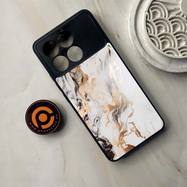 Xiaomi Poco F6 Pro - Liquid Marble Series - Premium Metal Printed soft Bumper shock Proof Case