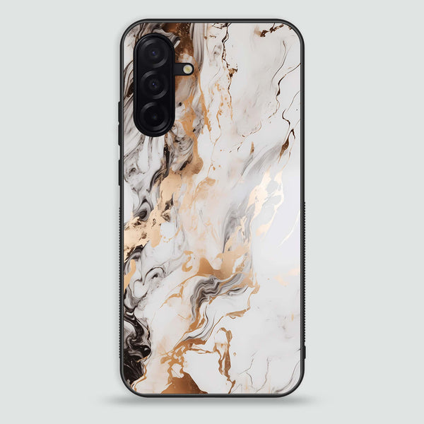 Samsung Galaxy A26 -   Liquid Marble Series - Premium Printed Glass soft Bumper shock Proof Case