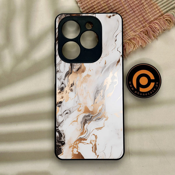 Tecno Spark GO 2024/ Smart 8/ Spark 20/ 20c/ Pop 8/ Hot 40i - Liquid Marble Design 1- Premium Metal Printed soft Bumper Shock Proof Case CS-12956