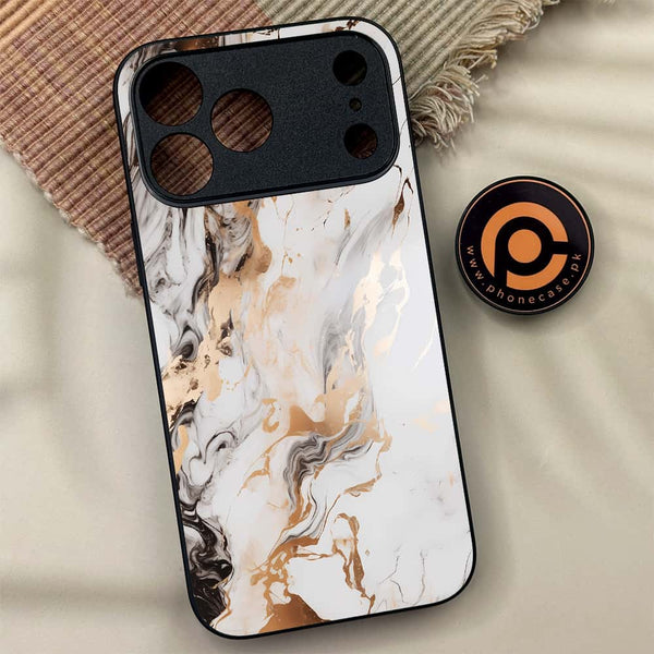 iPhone 17 Pro Max - Liquid Marble Series - Premium Metal Printed soft Bumper shock Proof Case