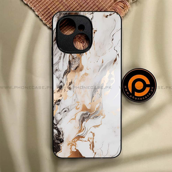 Tecno Spark 40C - Liquid Marble Series - Premium Metal Printed soft Bumper shock Proof Case
