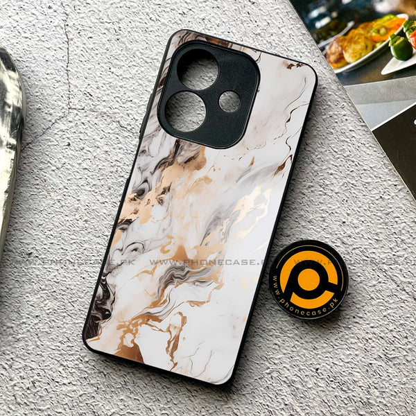 Oppo A5i - Liquid Marble Series - Premium Metal Printed soft Bumper shock Proof Case
