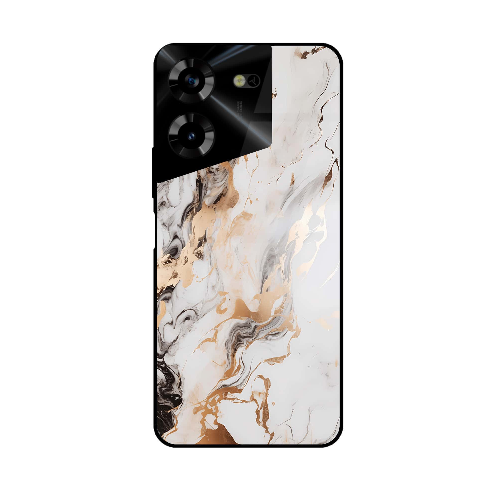 Tecno Pova 5 Pro - liquid marble Series - Premium Printed Glass soft Bumper shock Proof Case