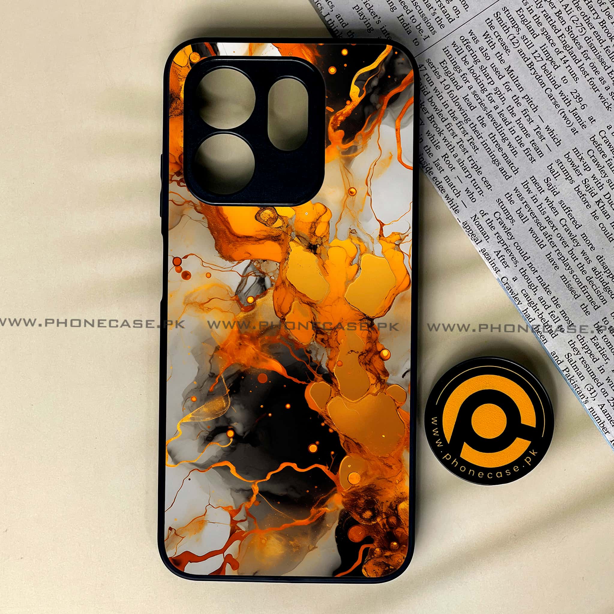 Infinix Smart 9 HD - Liquid Marble Series - Premium Metal Printed soft Bumper shock Proof Case