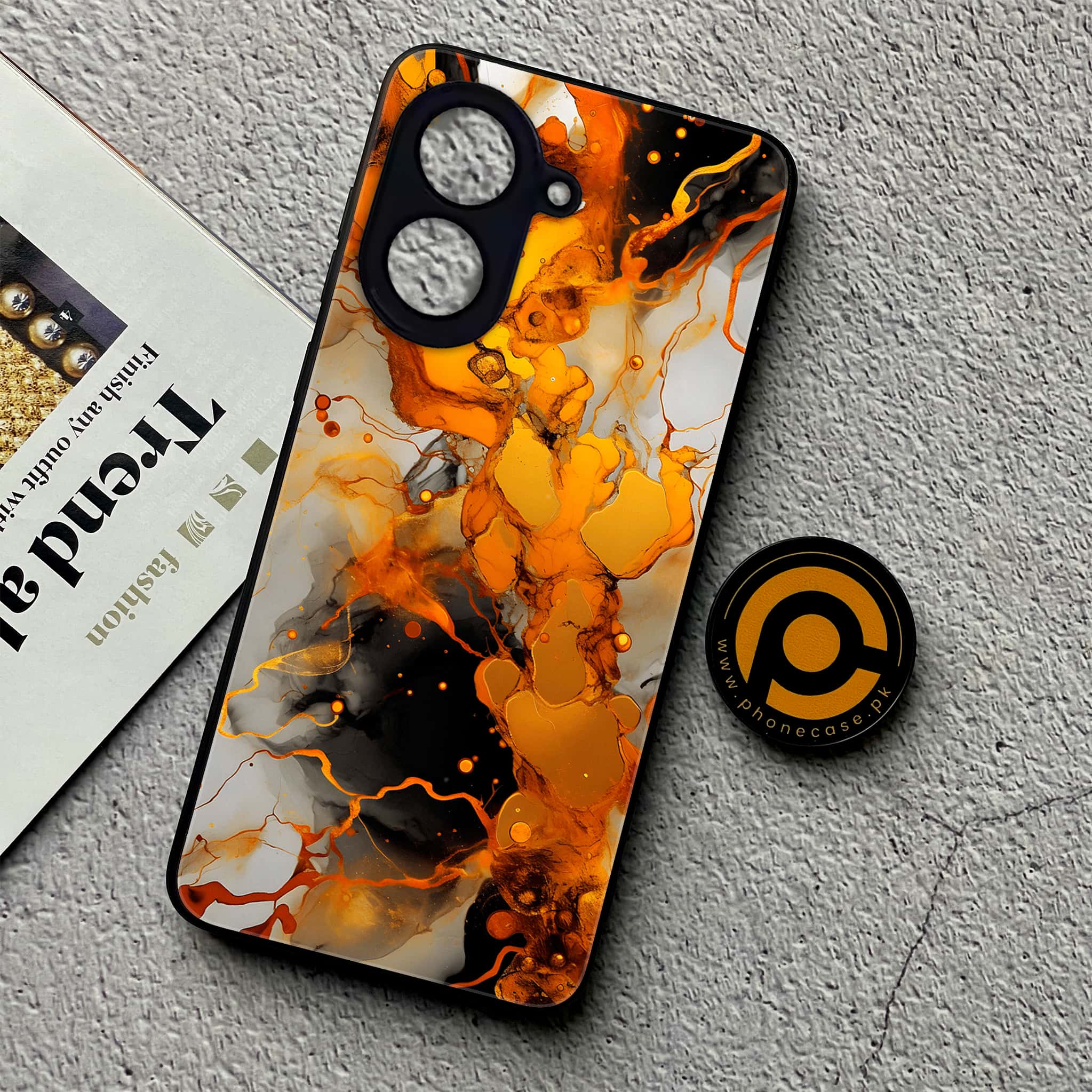 Xiaomi Redmi A5 - Liquid Marble Series - Premium Metal Printed soft Bumper shock Proof Case