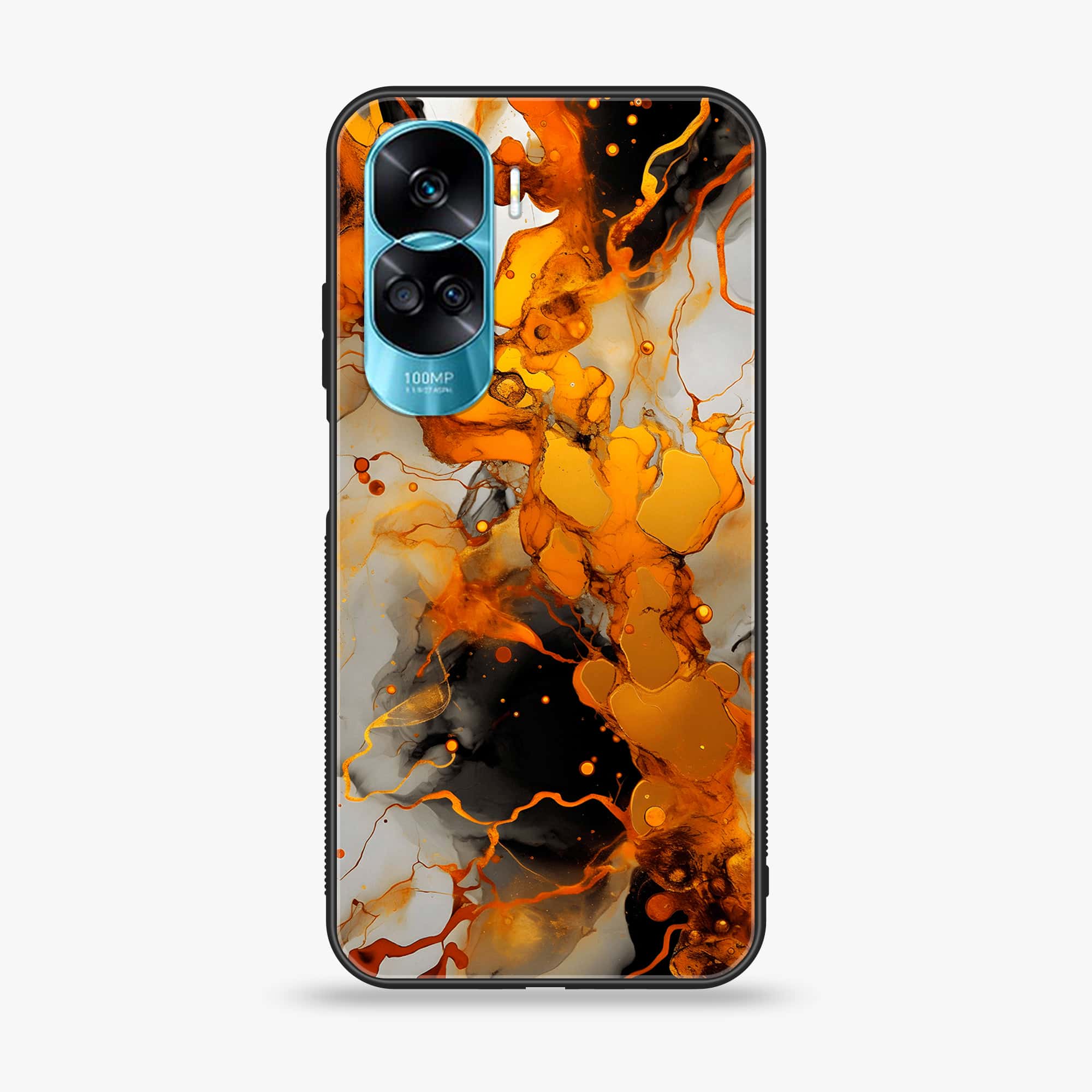 Honor 90 Lite - Liquid Marble Series - Premium Printed Glass soft Bumper shock Proof Case