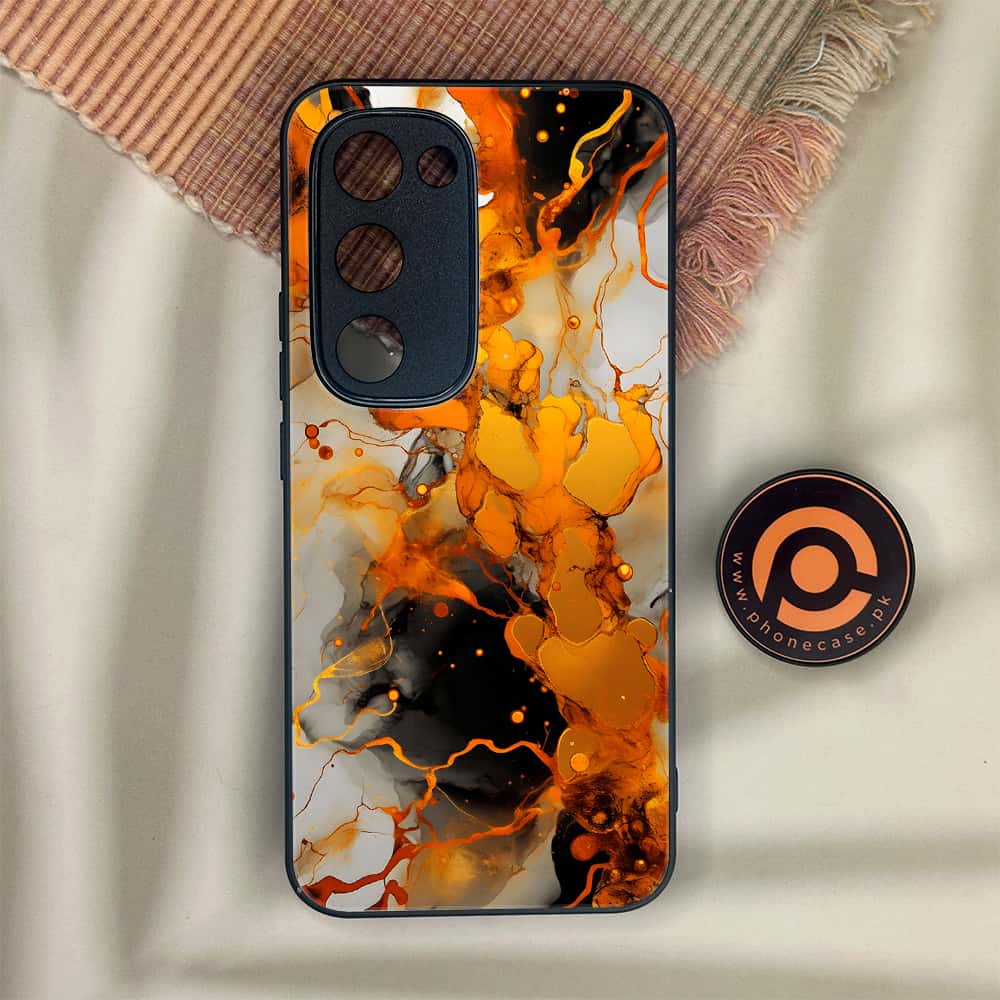 Tecno Spark 40 Pro Plus - Liquid Marble Series - Premium Metal Printed soft Bumper shock Proof Case