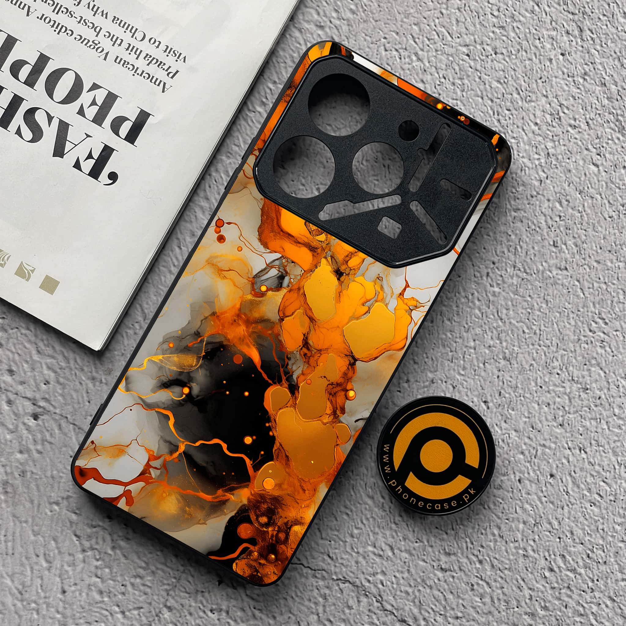 Tecno Pova 6 Neo - Liquid Marble Series - Premium Metal  Printed soft Bumper shock Proof Case