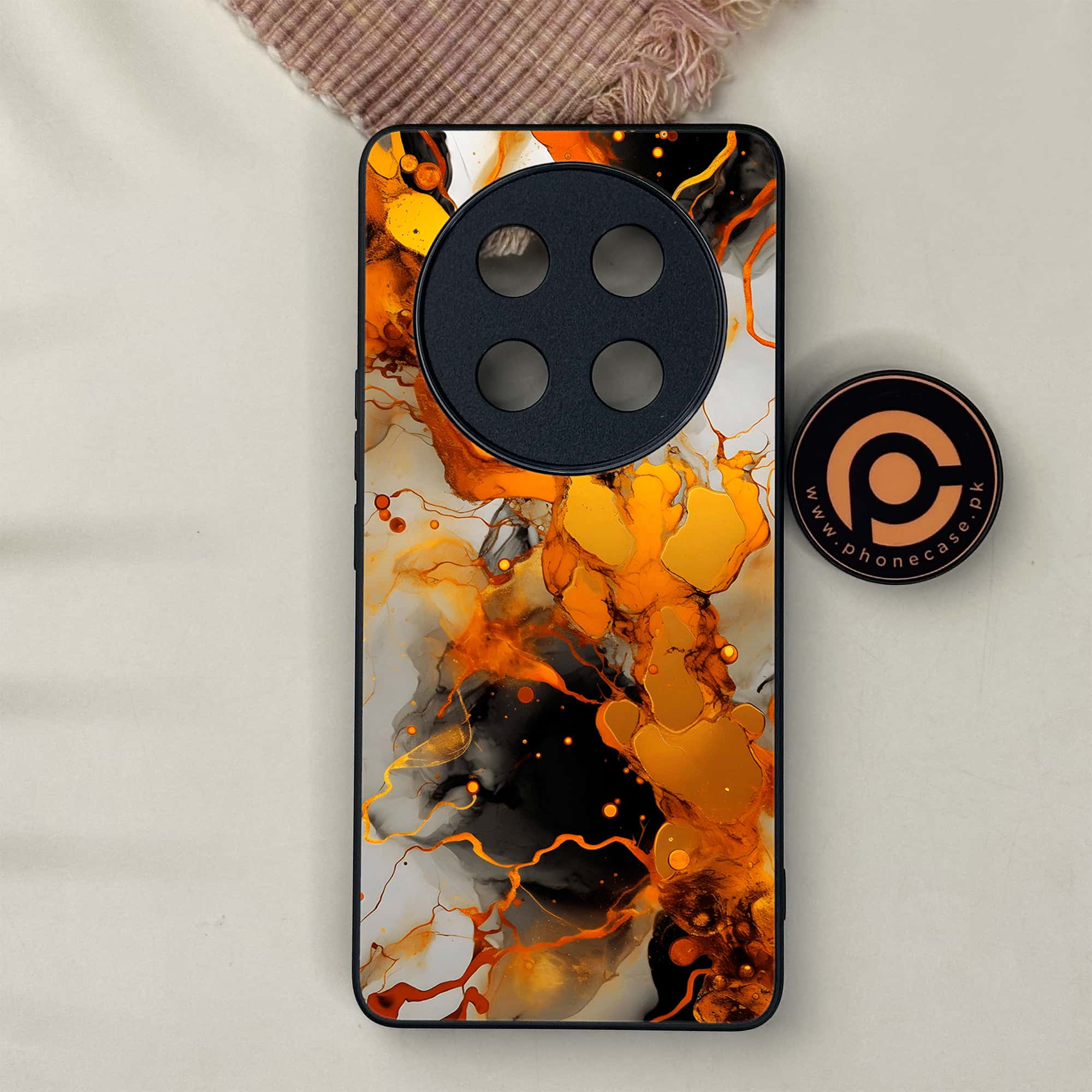 Honor X9c 5G - Liquid Marble Series - Premium Metal Printed soft Bumper shock Proof Case