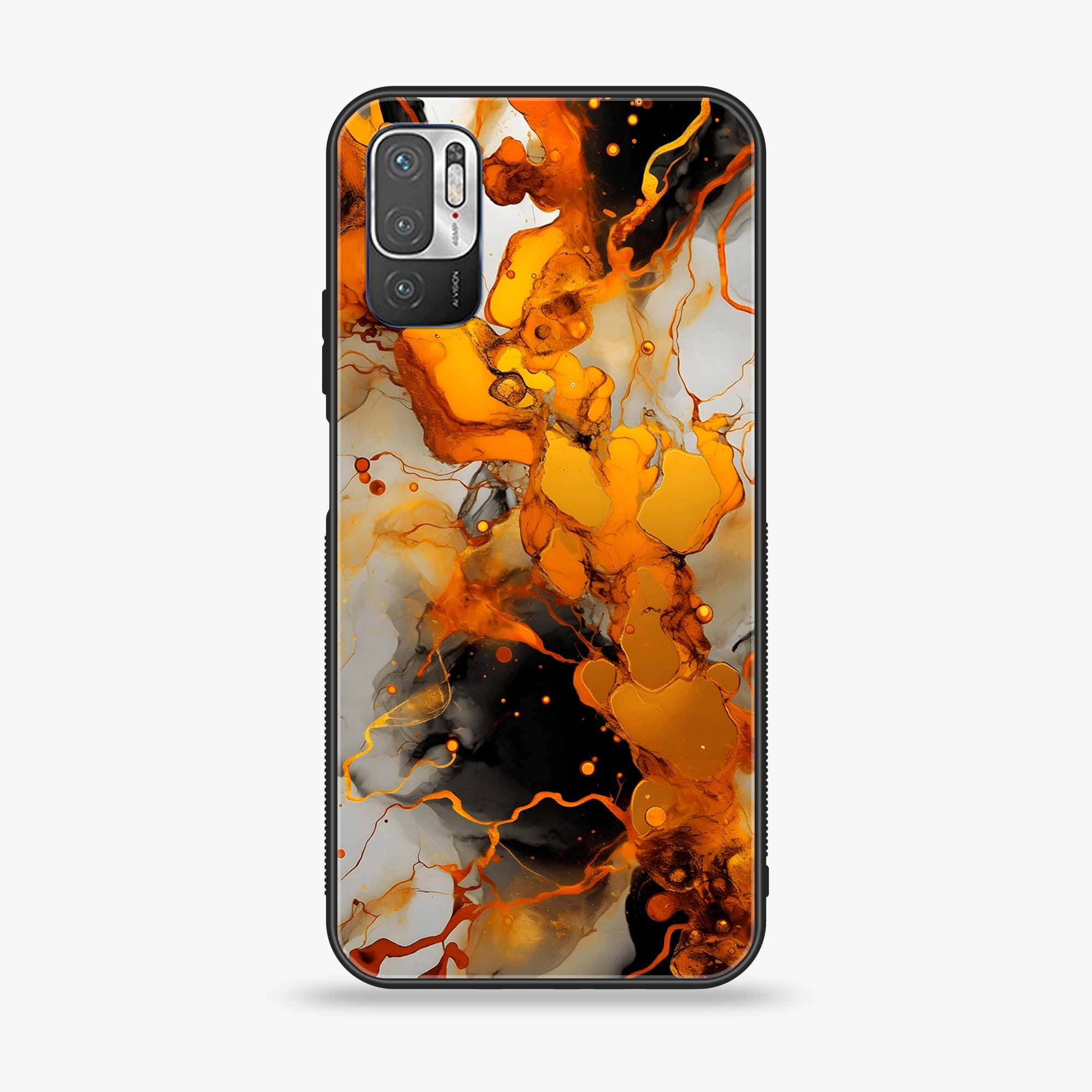 Xiaomi Redmi Note 10 5G - Liquid Marble Series - Premium Printed Glass soft Bumper shock Proof Case