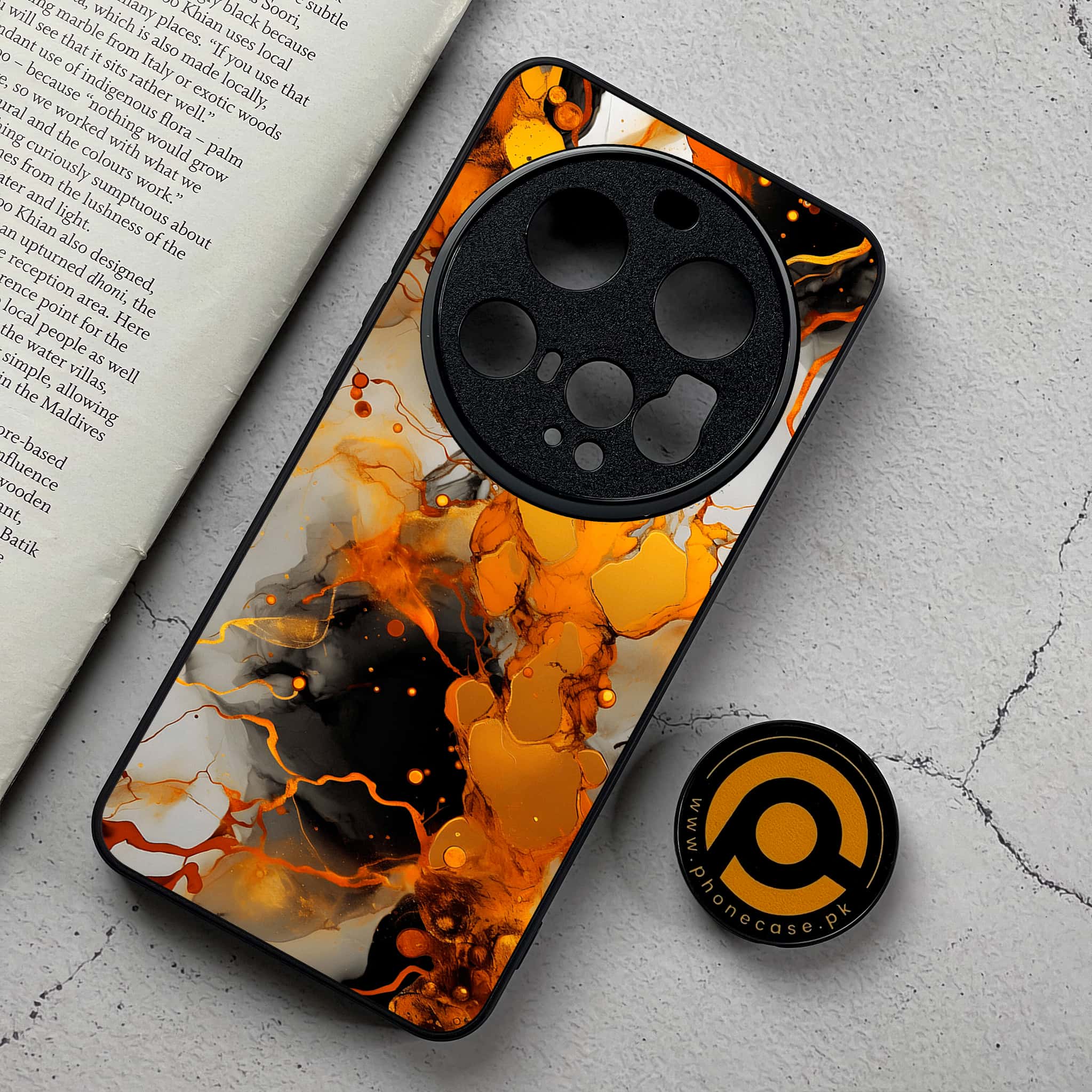 Xiaomi 15 Ultra - Liquid Marble Series - Premium Metal Printed Soft Bumper Shockproof Case