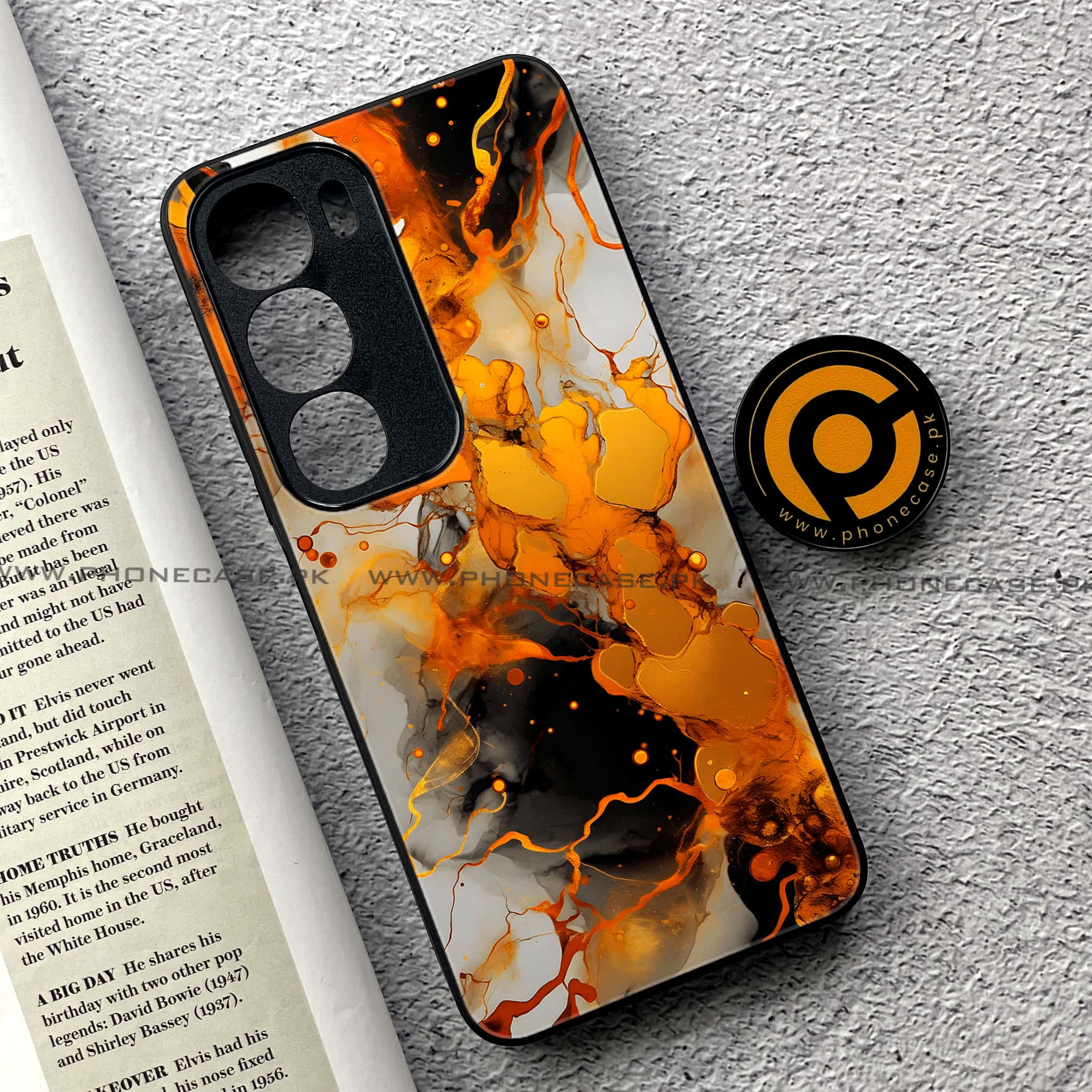 Vivo Y19s Pro - Liquid Marble Series - Premium Metal Printed soft Bumper shock Proof Case