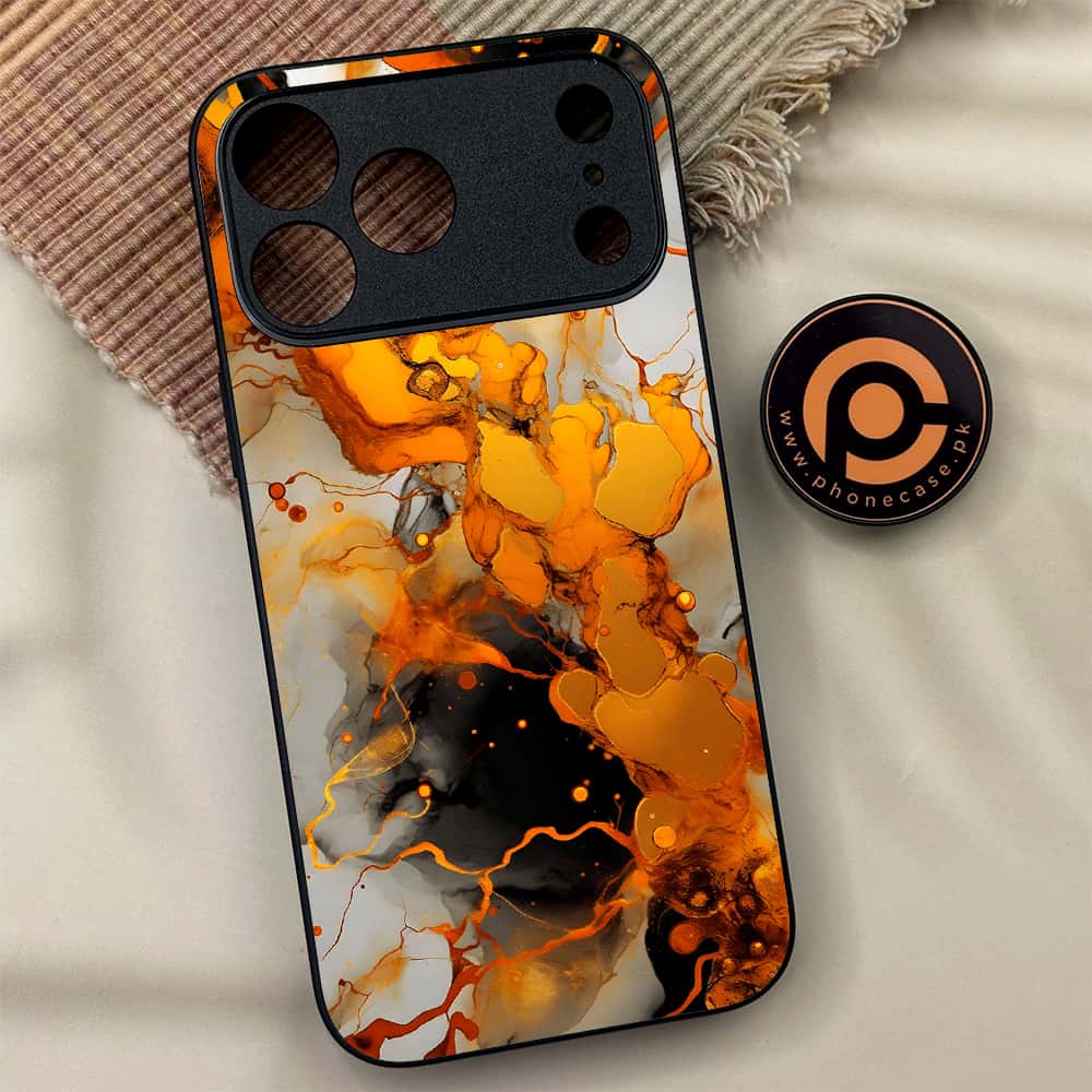 iPhone 17 Pro Max - Liquid Marble Series - Premium Metal Printed soft Bumper shock Proof Case