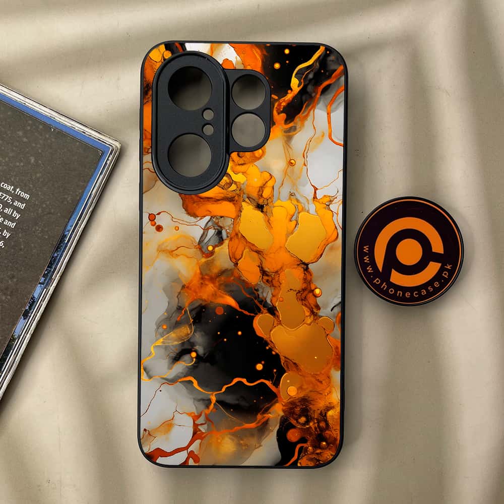 Vivo X200 FE - Liquid Marble Series - Premium Metal Printed soft Bumper Shock Proof Case