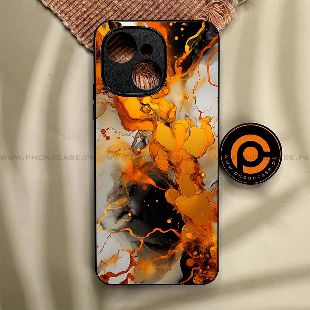 Tecno Spark 40C - Liquid Marble Series - Premium Metal Printed soft Bumper shock Proof Case
