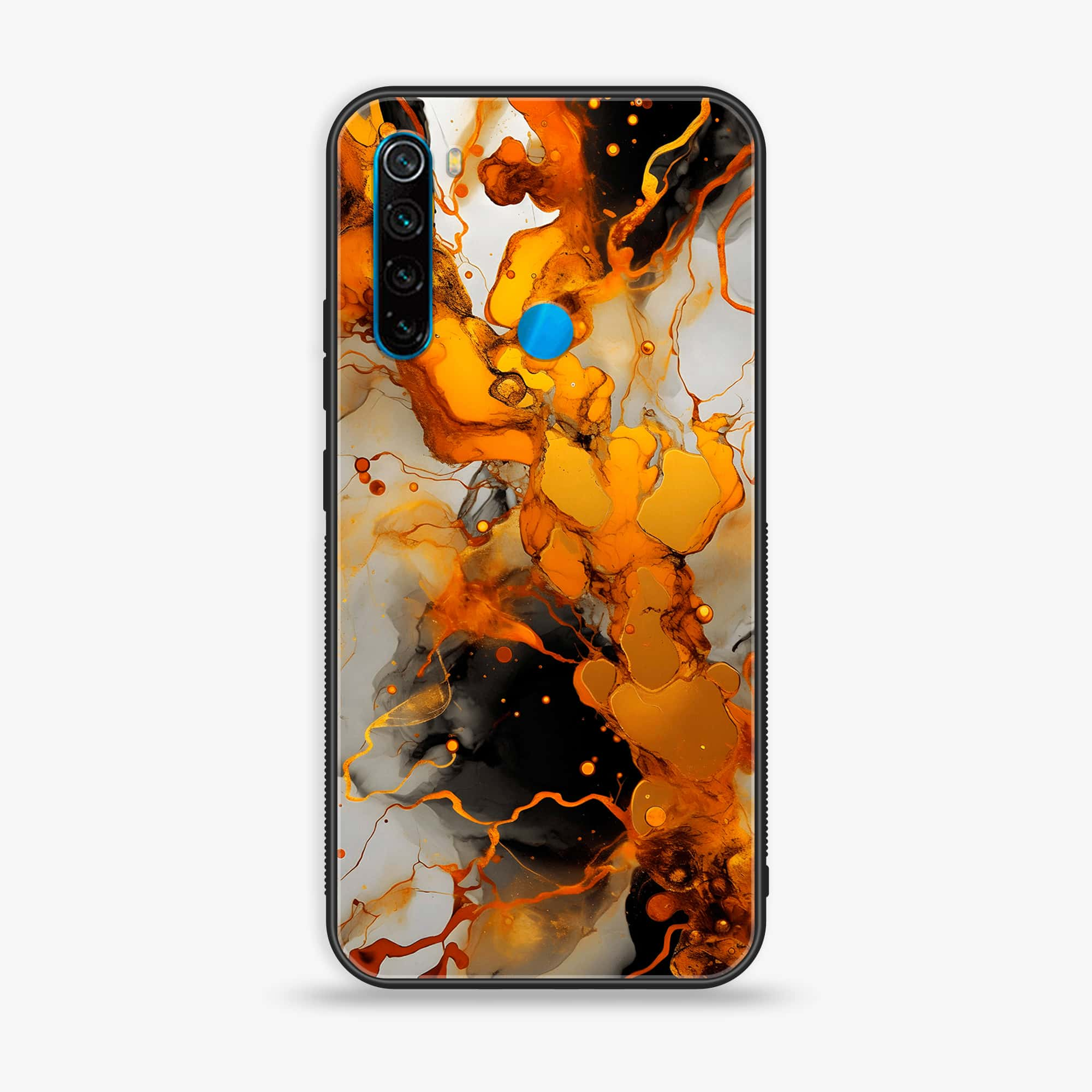 Redmi Note 8 - Liquid Marble Series - Premium Printed Glass soft Bumper shock Proof Case