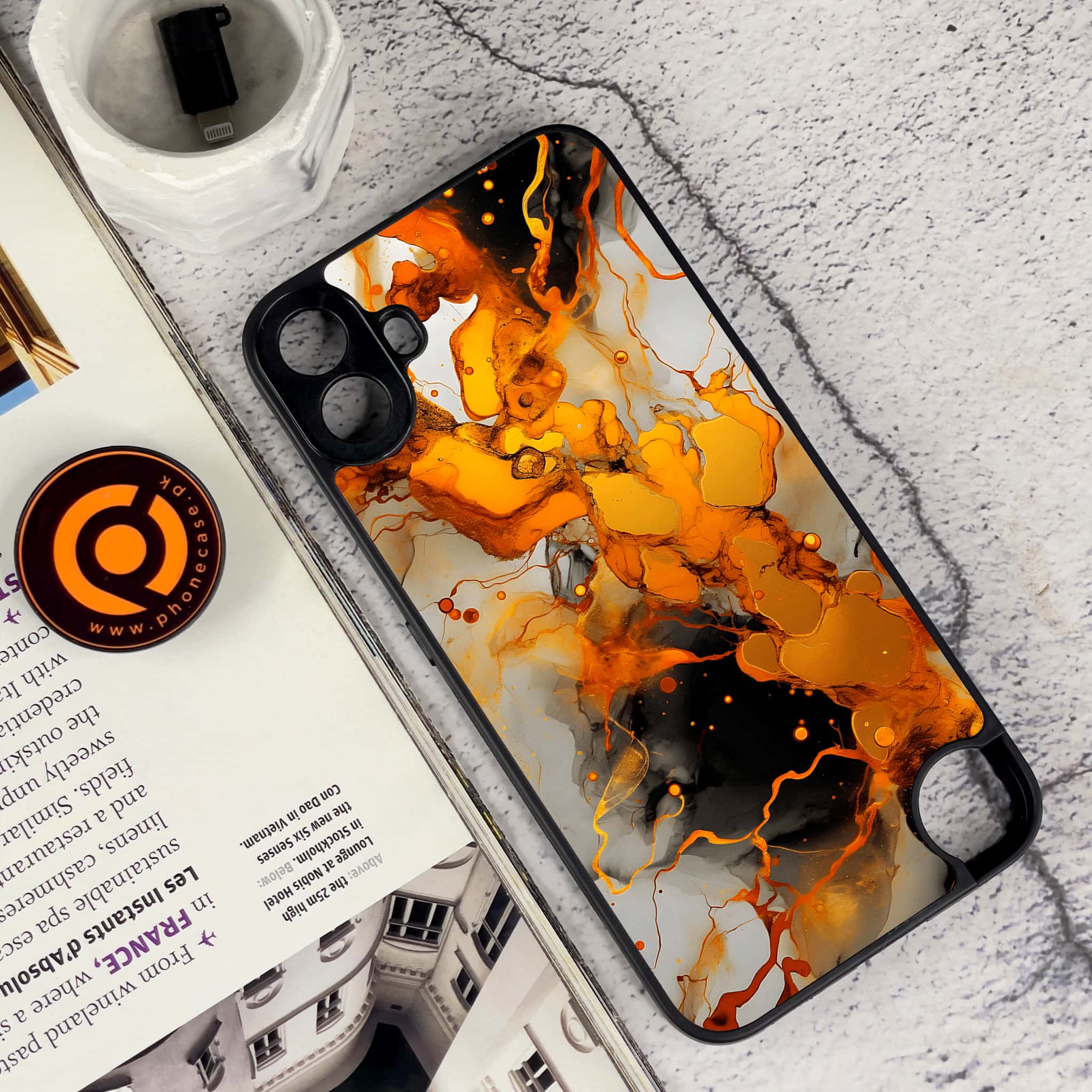 Nothing CMF Phone 1 - Liquid Marble Series - Premium Metal Printed soft Bumper Shock Proof Case