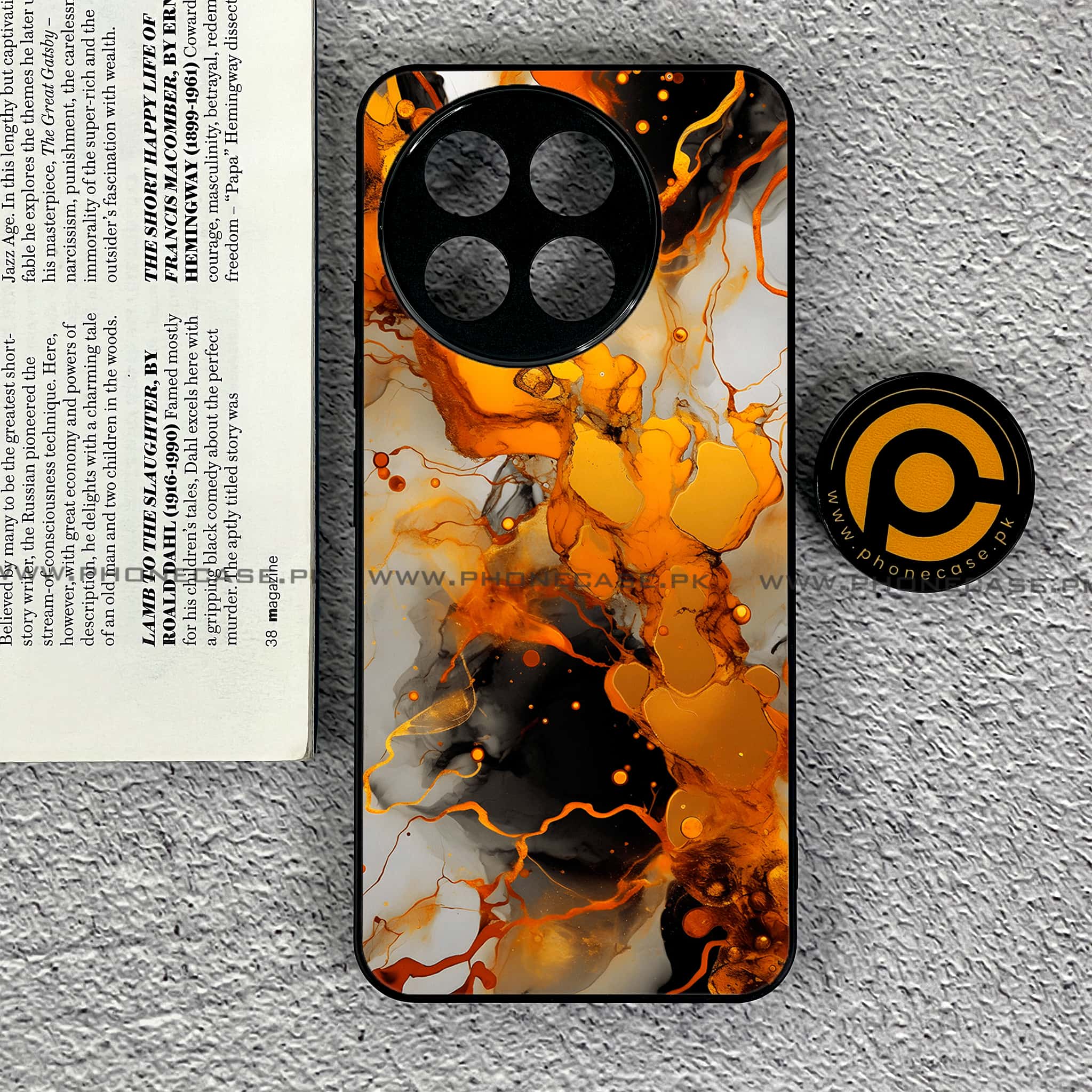 OnePlus 13R - Liquid Marble Series - Premium Printed Glass soft Bumper shock Proof Case