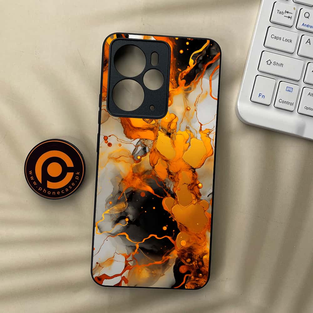 Realme 14T 5G - Liquid Marble Series - Premium Metal Printed soft Bumper Shock Proof Case
