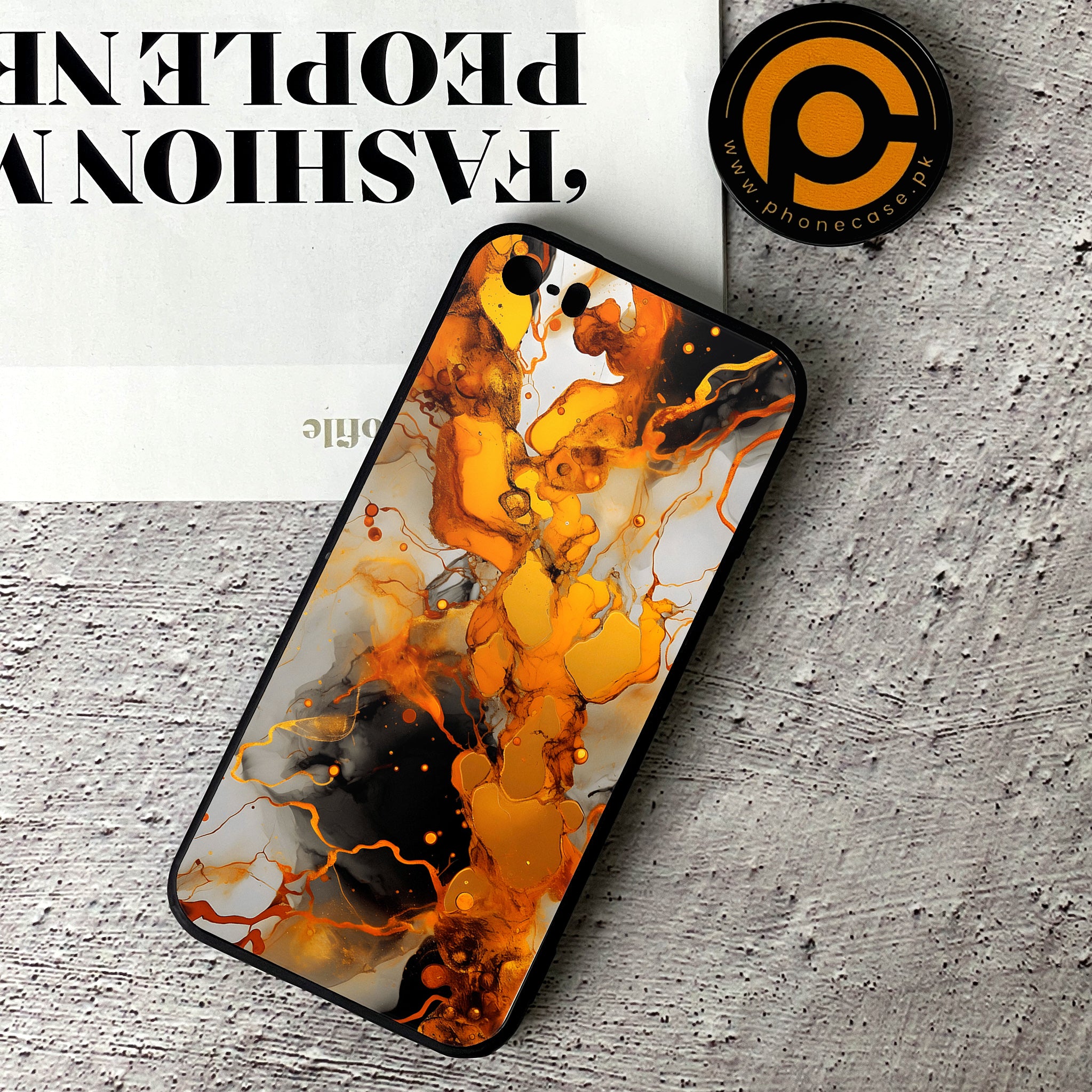 iPhone 5/5c/5s - Liquid Marble Series - Premium Printed Glass soft Bumper shock Proof Case