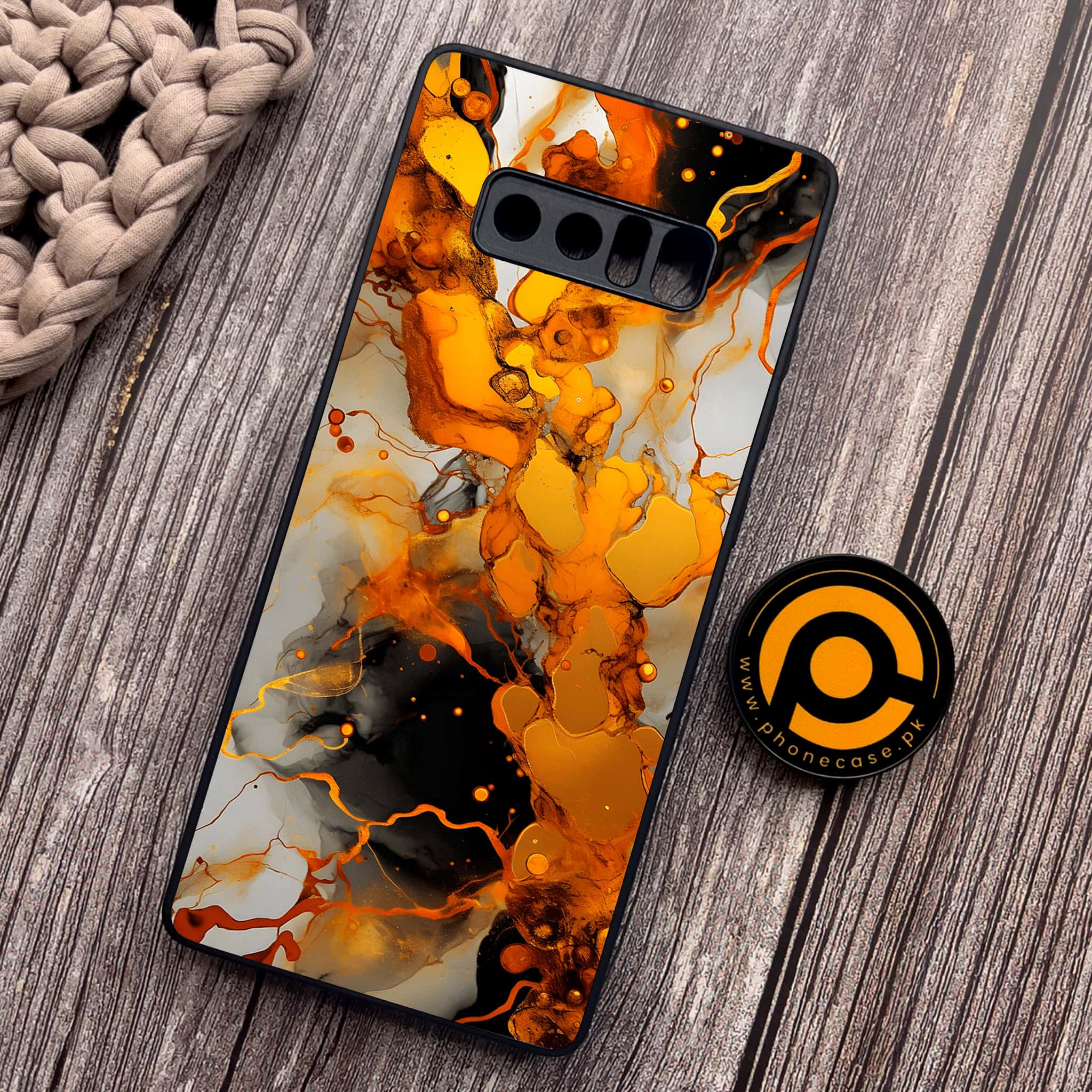 Samsung Galaxy Note 8 - Liquid Marble Series - Premium Metal Printed soft Bumper shock Proof Case