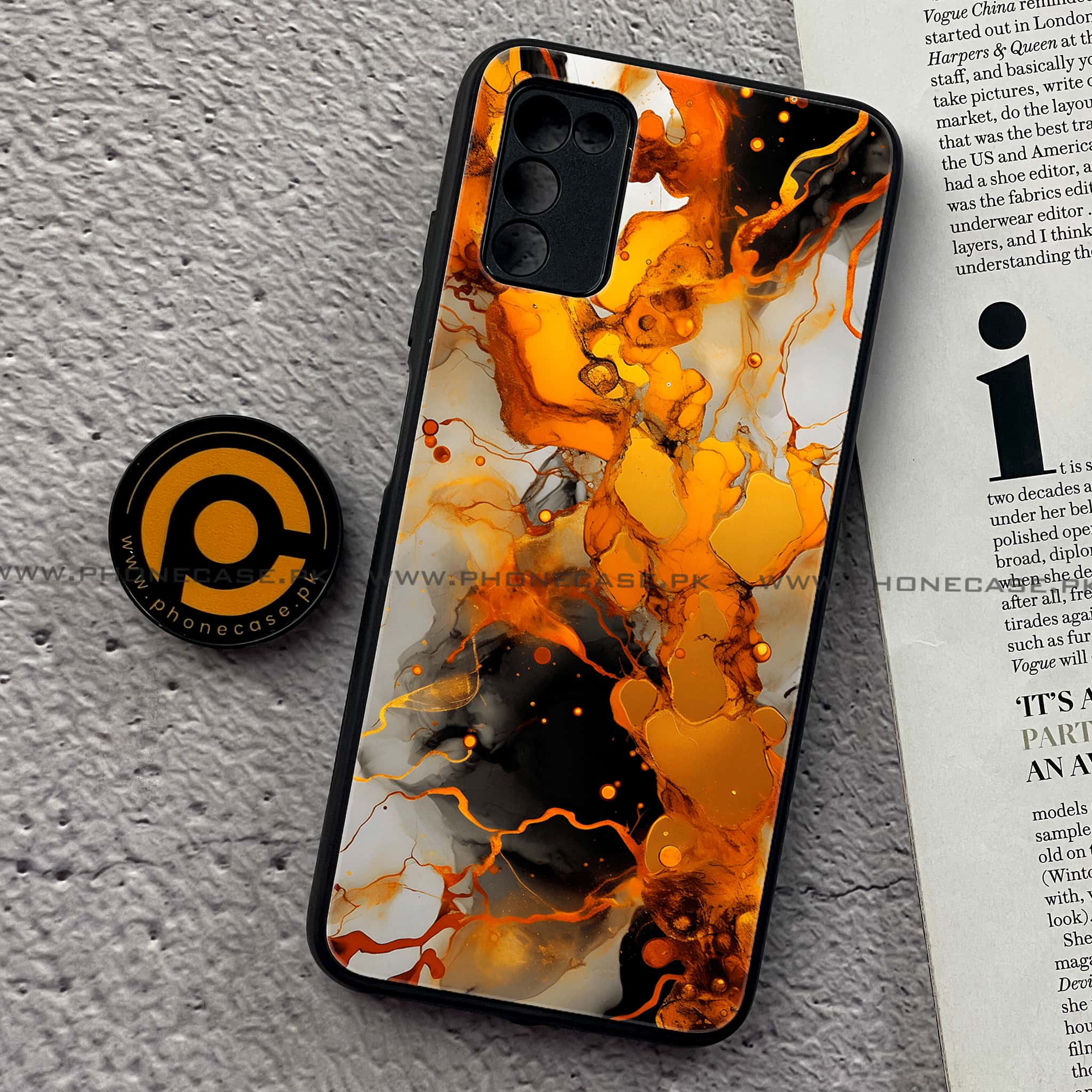 Samsung Galaxy A03s -   Liquid Marble 2.0 Series - Premium Printed Metal soft Bumper shock Proof Case