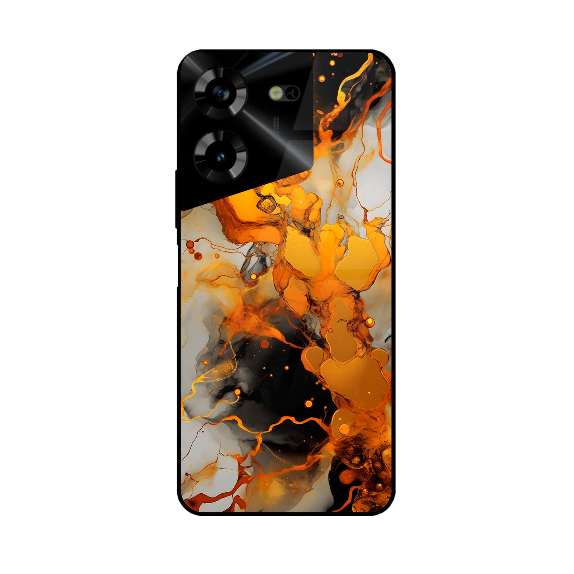 Tecno Pova 5 Pro - liquid marble Series - Premium Printed Glass soft Bumper shock Proof Case
