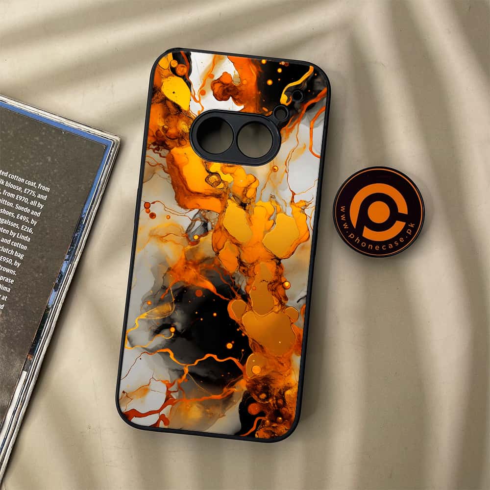 Nothing Phone (2a) - Liquid Marble Series - Premium Metal Printed soft Bumper Shock Proof Case