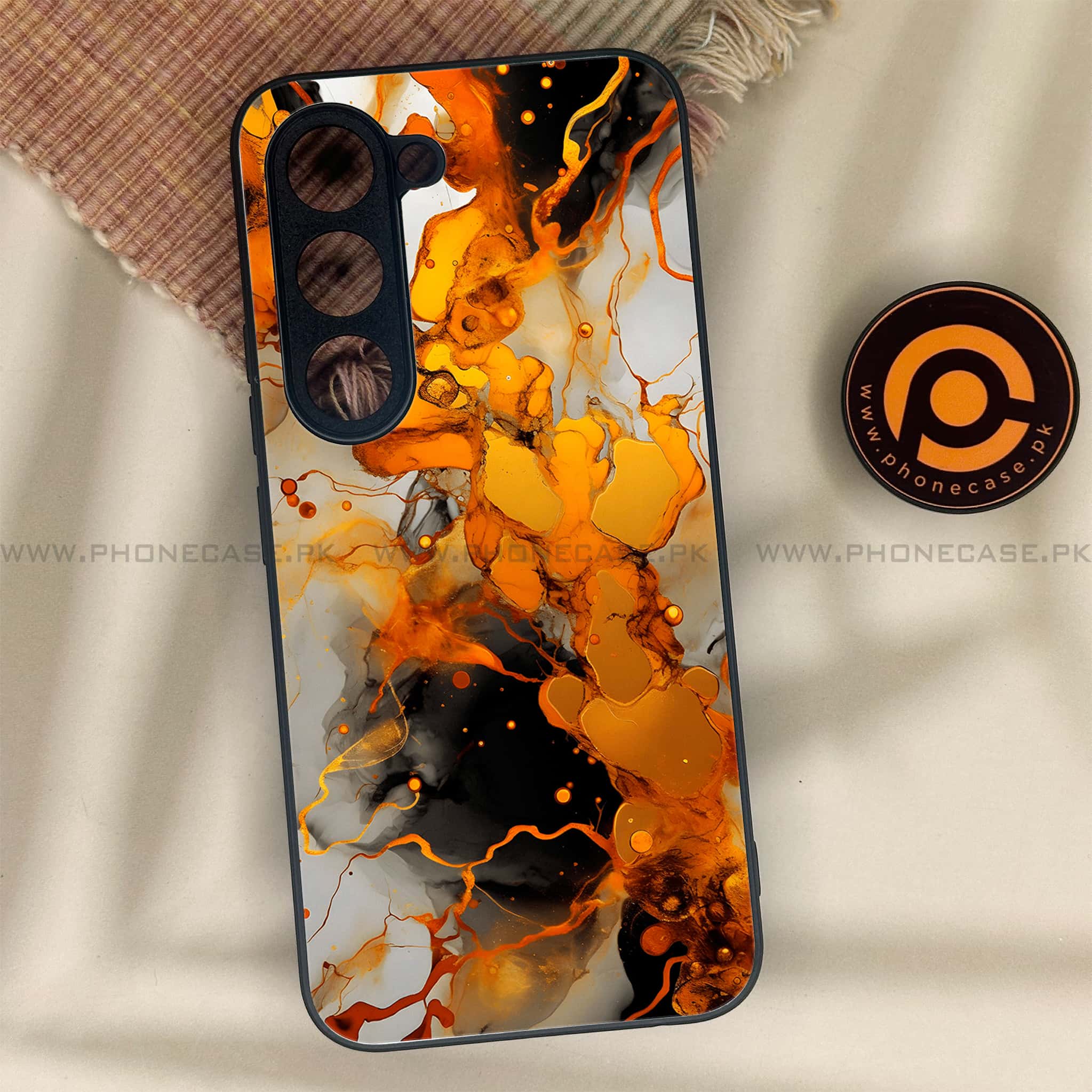 Tecno Spark 40 Pro - Liquid Marble Series - Premium Metal Printed soft Bumper shock Proof Case