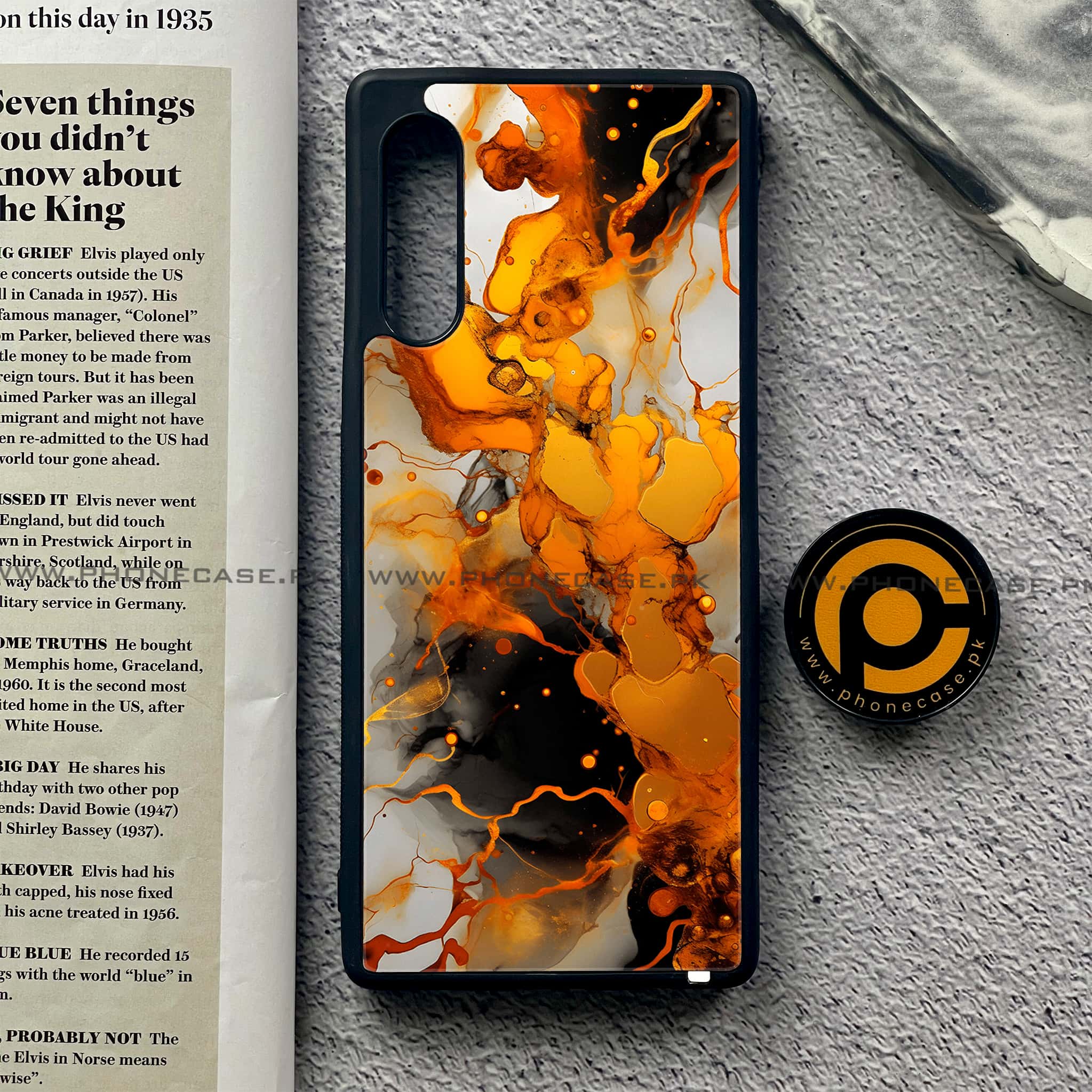 LG Velvet - Liquid Marble Series - Premium Printed Glass soft Bumper shock Proof Case