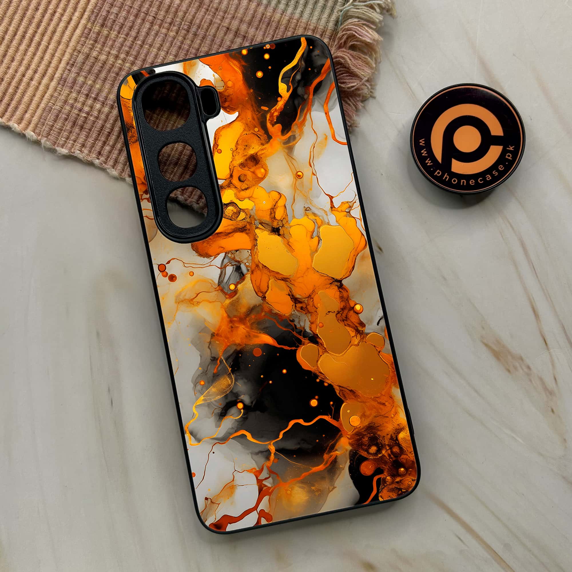 Vivo Y400 - Liquid Marble Series - Premium Metal Printed soft Bumper shock Proof Case