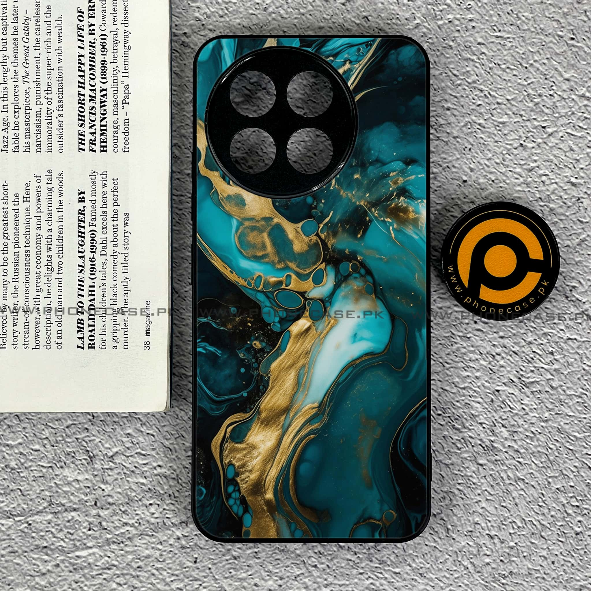 Tecno Spark 30 Pro - Liquid Marble Series - Premium Printed Glass soft Bumper shock Proof Case