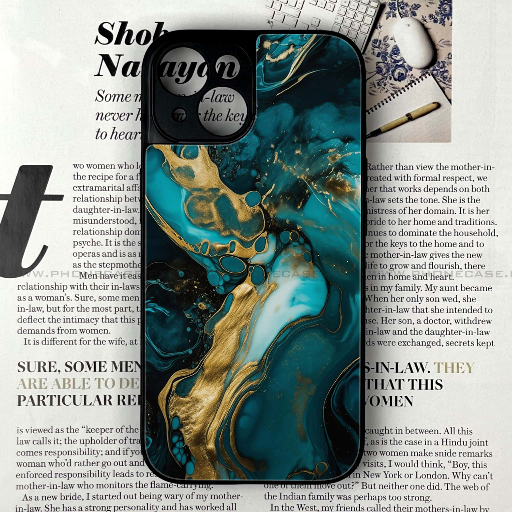 iPhone 15 Plus - Liquid Marble Series - Premium Printed Glass soft Bumper shock Proof Case