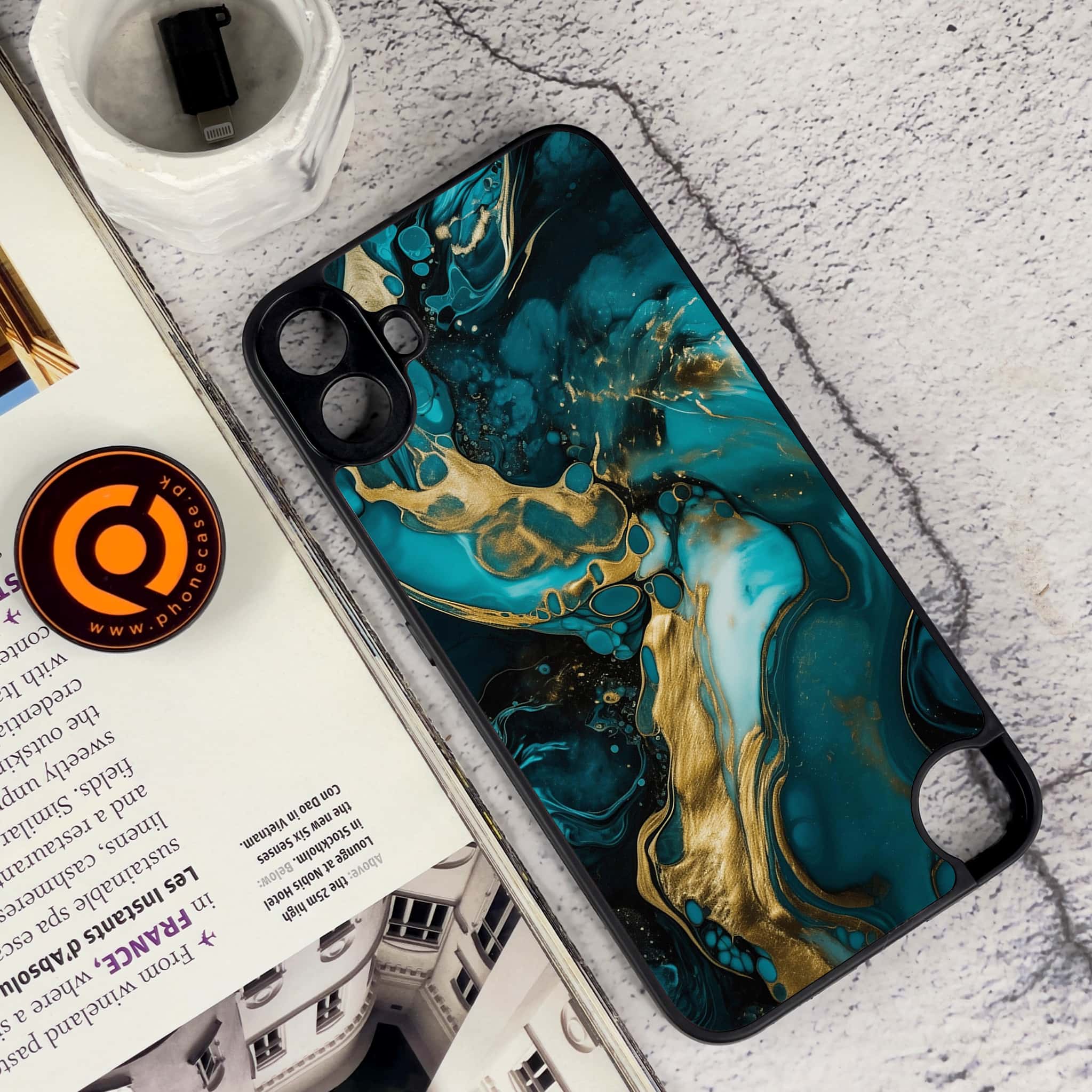 Nothing CMF Phone 1 - Liquid Marble Series - Premium Metal Printed soft Bumper Shock Proof Case