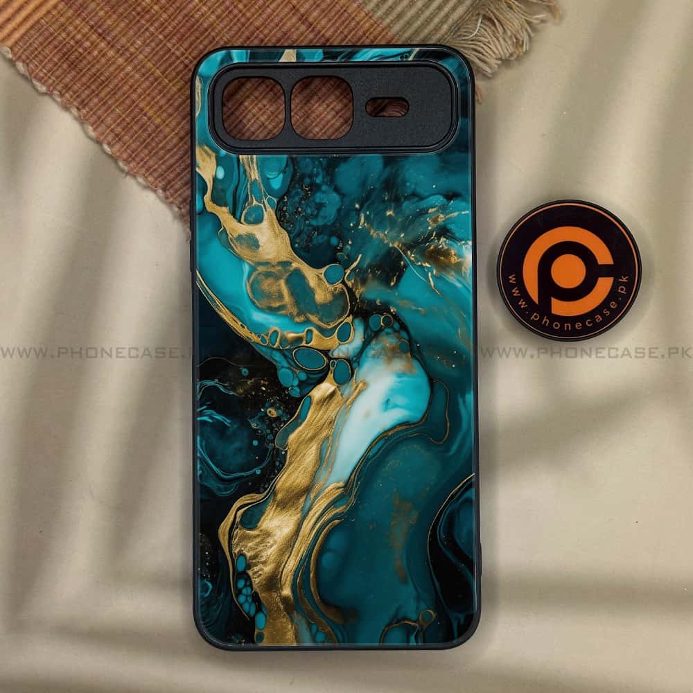 Infinix Smart 10 Plus - Liquid Marble Series - Premium Metal Printed soft Bumper shock Proof Case