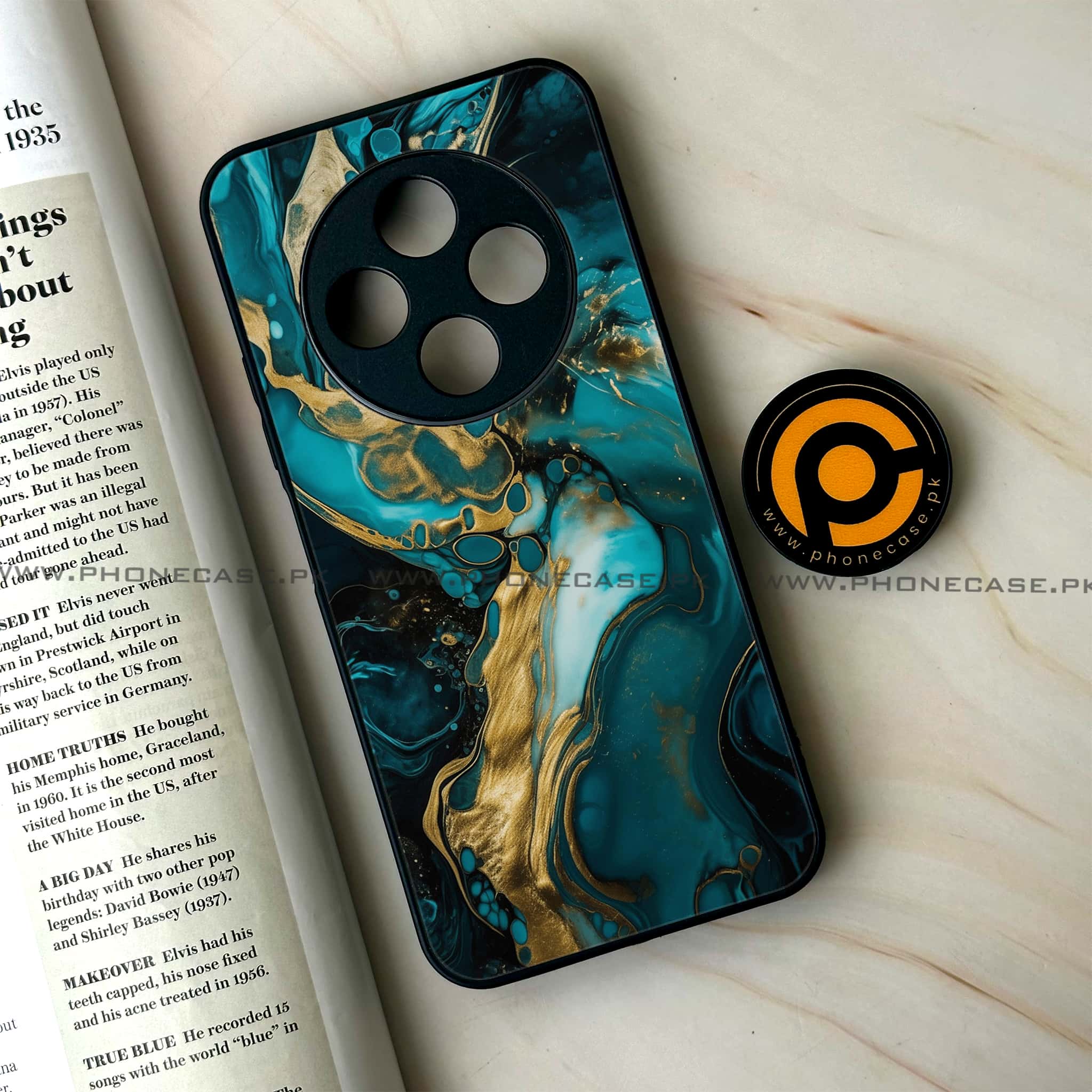 Oppo F27 Pro - Liquid Marble Series - Premium Metal Printed soft Bumper Shock Proof Case