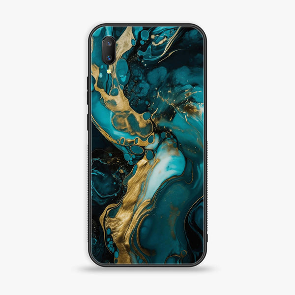 vivo V11 Pro - Liquid Marble Design 3 - Premium Printed Glass soft Bumper shock Proof Case CS-14592