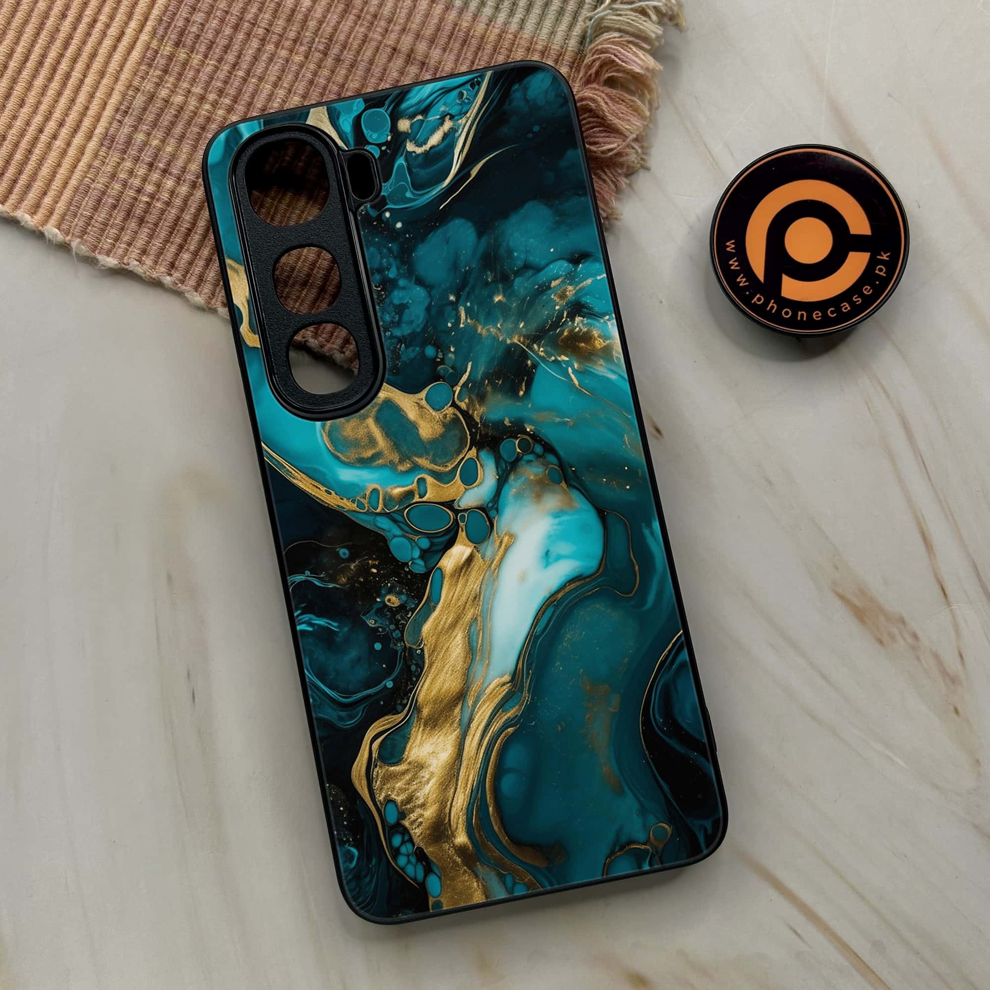 Vivo Y400 - Liquid Marble Series - Premium Metal Printed soft Bumper shock Proof Case