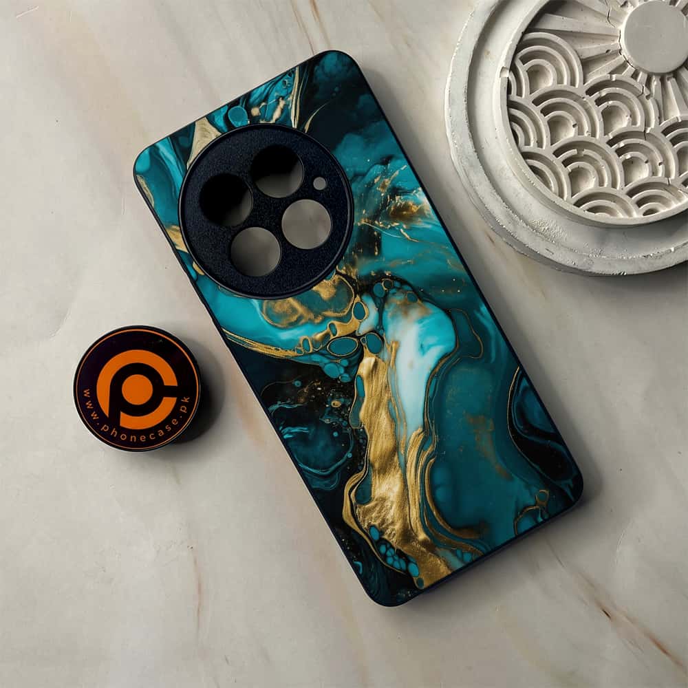 OnePlus 13 - Liquid Marble Series - Premium Metal Printed soft Bumper shock Proof Case