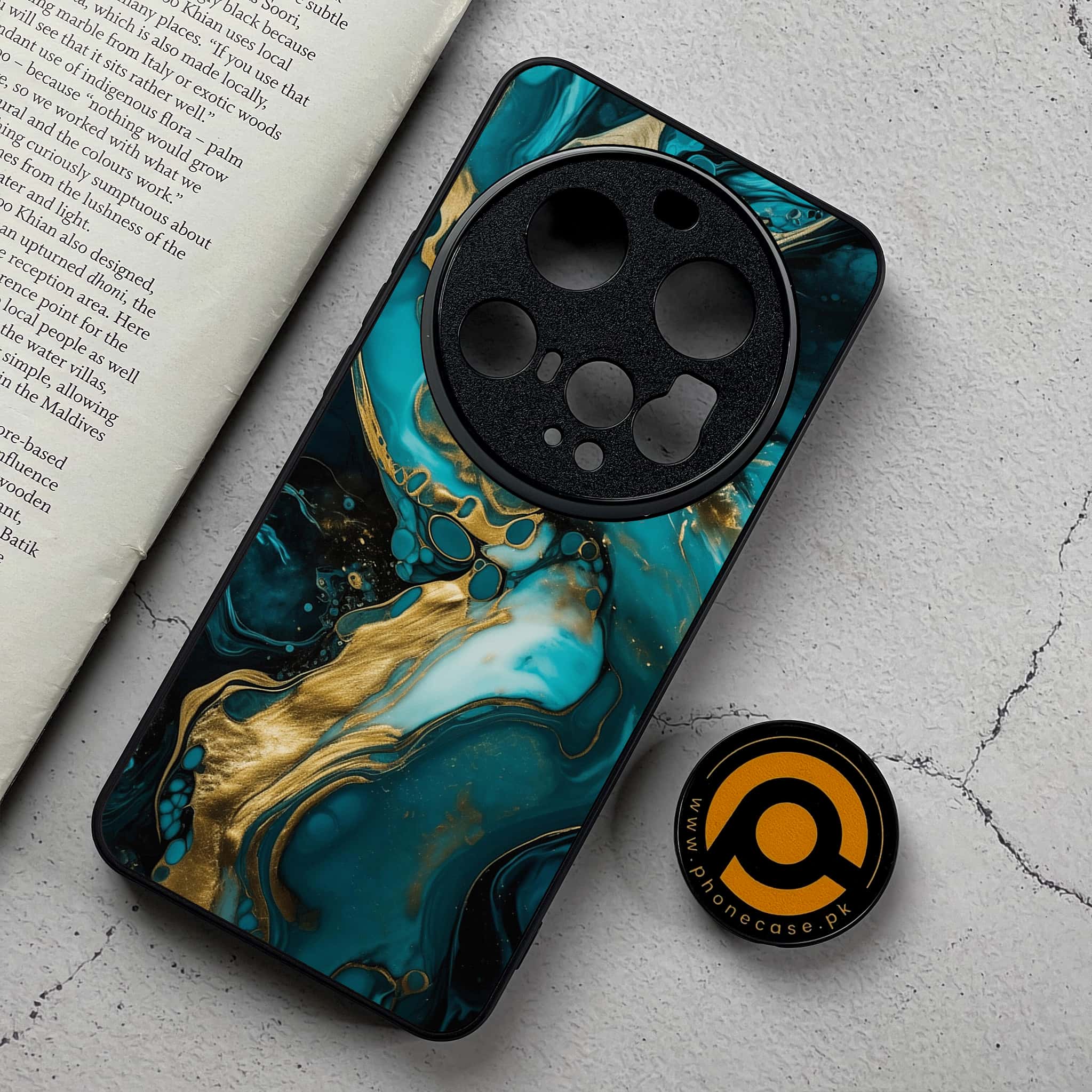 Xiaomi 15 Ultra - Liquid Marble Series - Premium Metal Printed Soft Bumper Shockproof Case
