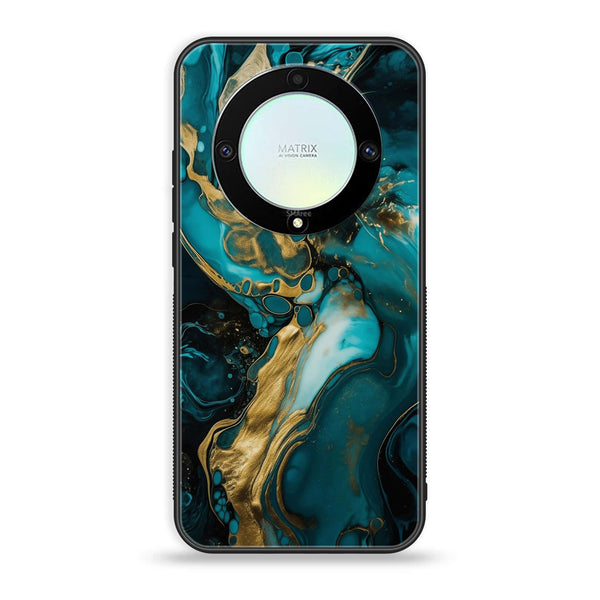 HONOR X9A - Liquid Marble Design 3 - Premium Printed Glass soft Bumper shock Proof Case CS-45037