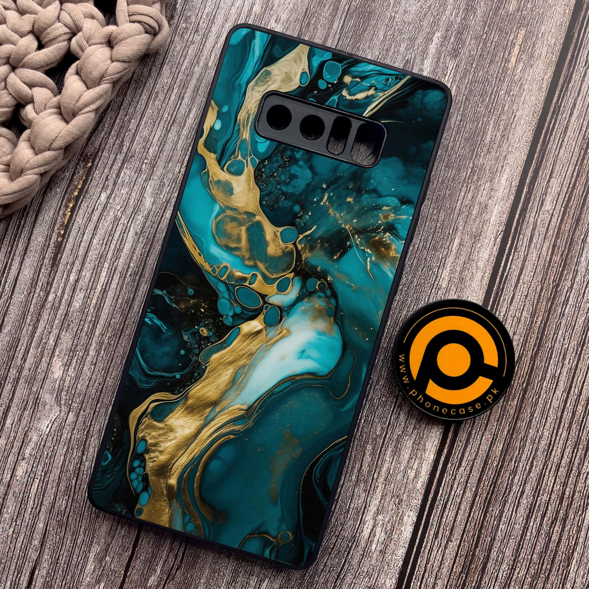 Samsung Galaxy Note 8 - Liquid Marble Series - Premium Metal Printed soft Bumper shock Proof Case