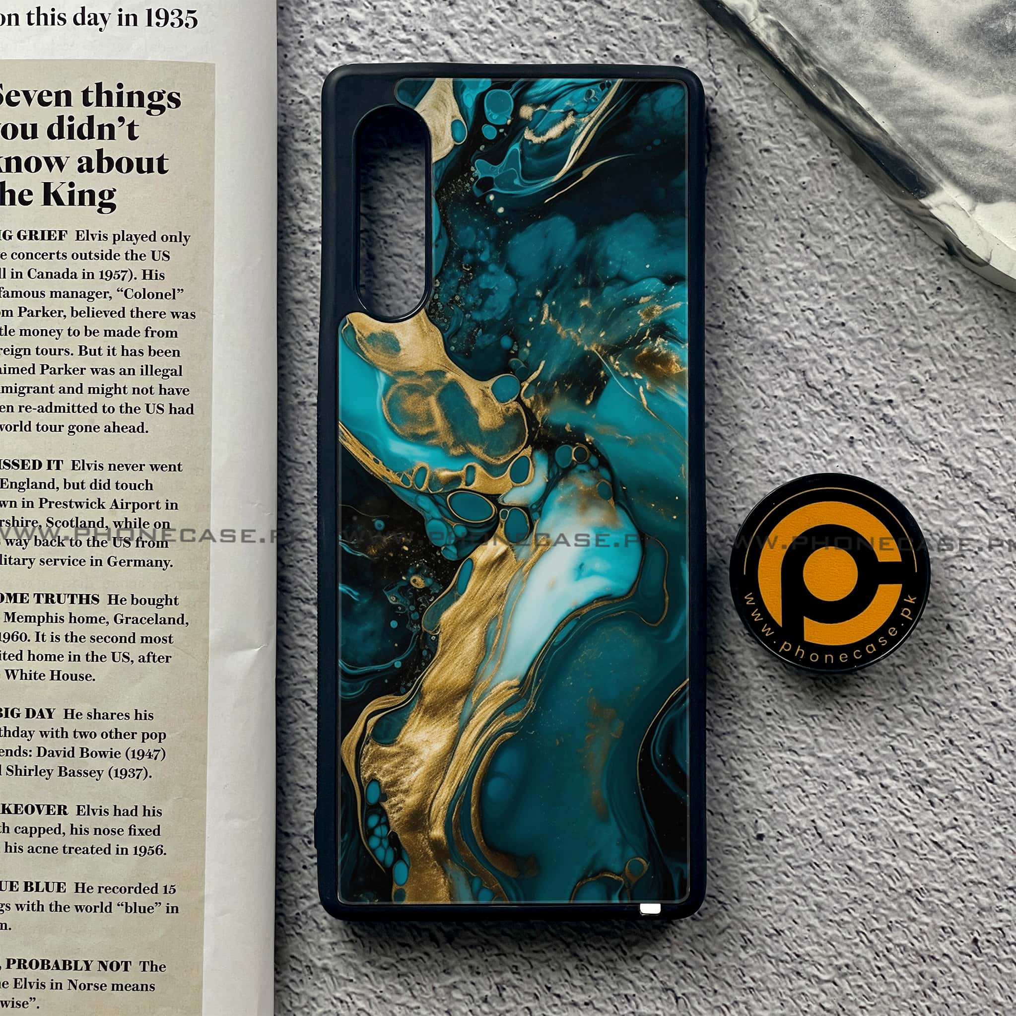 LG Velvet - Liquid Marble Series - Premium Printed Glass soft Bumper shock Proof Case