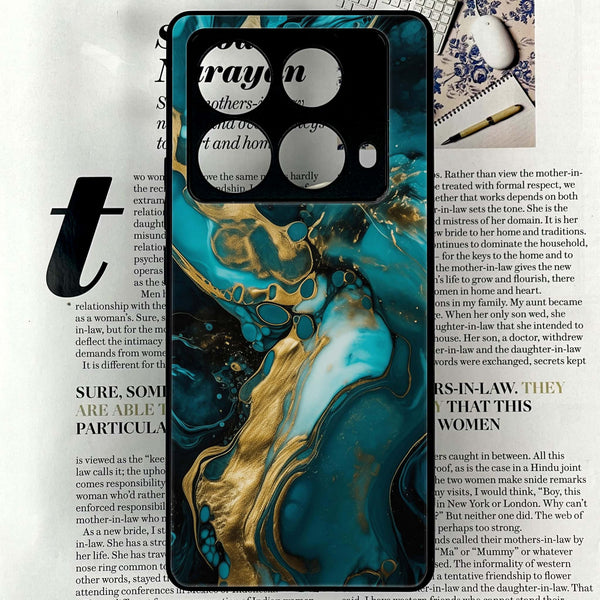 Infinix Note 40 4G - Liquid Marble Design 3 - Premium Printed Glass soft Bumper shock Proof Case CS-22042