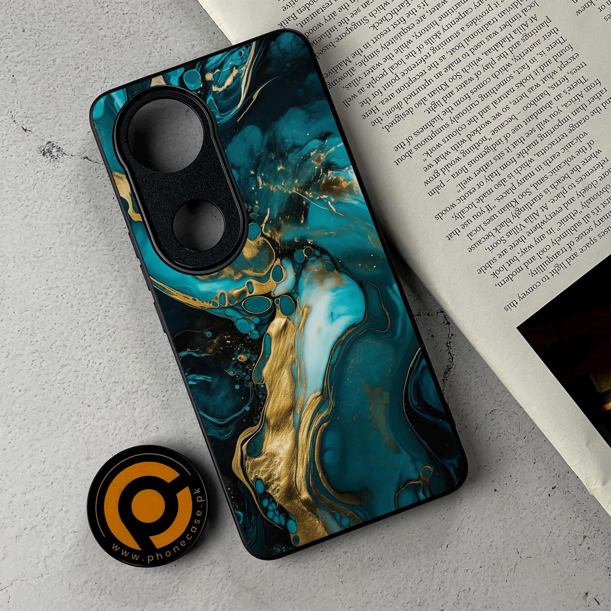 Vivo V50 -  Liquid Marble Series - Premium Metal Printed Soft Bumper Shockproof Case