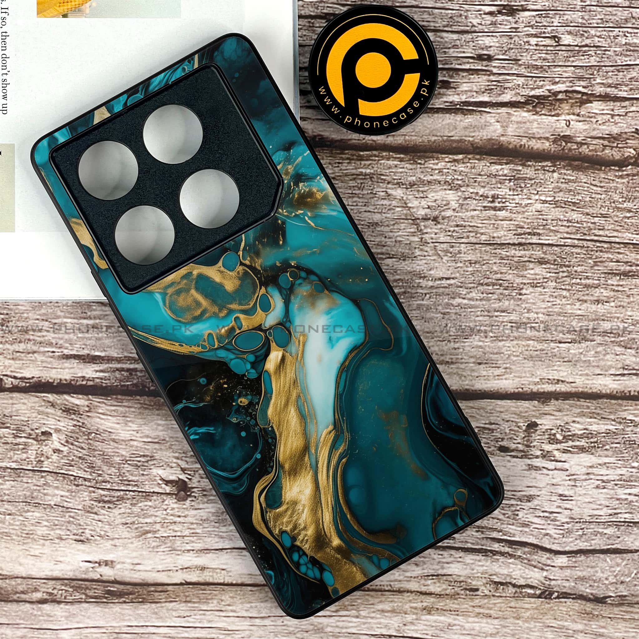 Infinix GT 20 Pro - Liquid Marble Series - Premium Printed Glass soft Bumper shock Proof Case