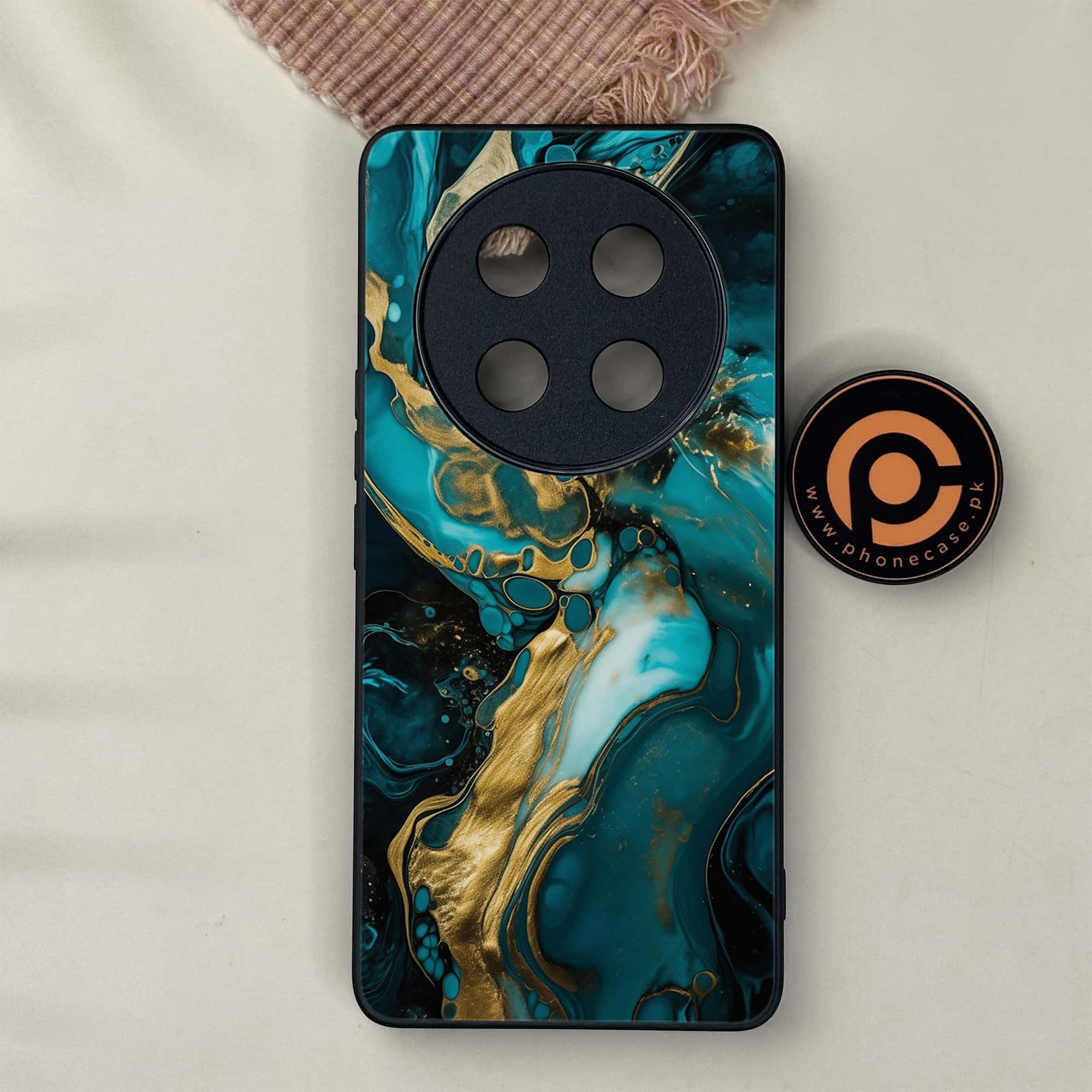 Honor X9c 5G - Liquid Marble Series - Premium Metal Printed soft Bumper shock Proof Case